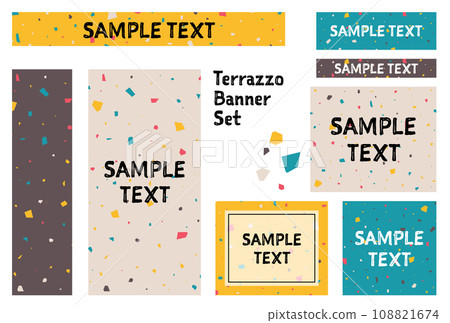 Banner set_Terrazzo pattern 108821674