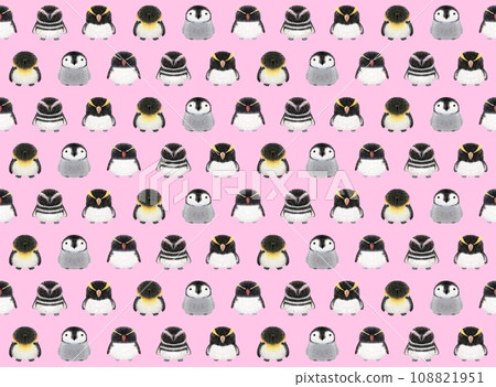 蓬鬆的鳥無縫圖案 E①-4' 108821951