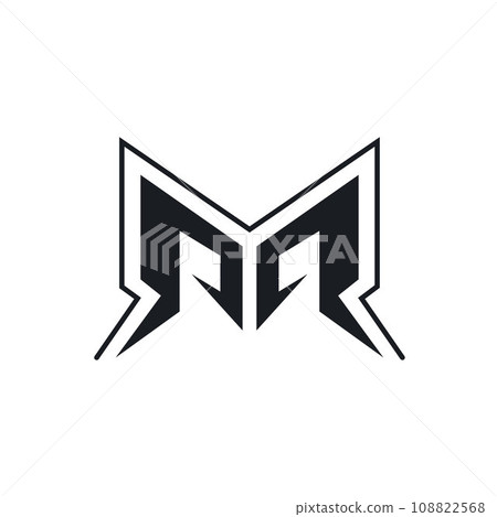 black M letter or abstract RR letter logo vector concept design black M letter or abstract RR letter logo vector concept design 108822568