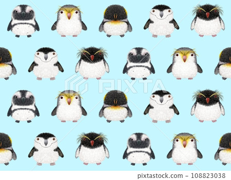Fluffy bird seamless E③-2 108823038