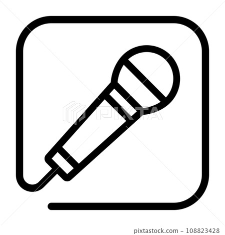 square microphone icon square microphone icon 108823428