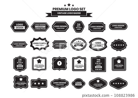 logos and badges in vintage style 108823986
