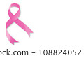 pink ribbon breast cancer awareness symbol on white background 108824052
