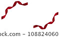 red ribbons isolated with white background. 108824060