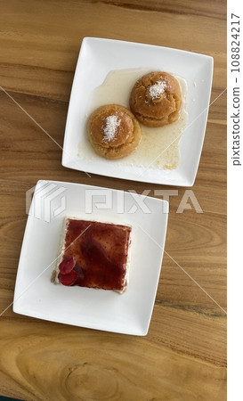Delicious Turkish dessert on the wooden table Delicious Turkish dessert on the wooden table 108824217