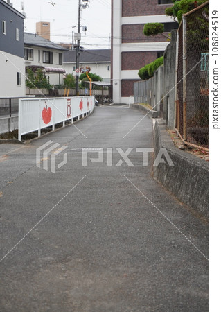 School route with pictures of elementary school 108824519