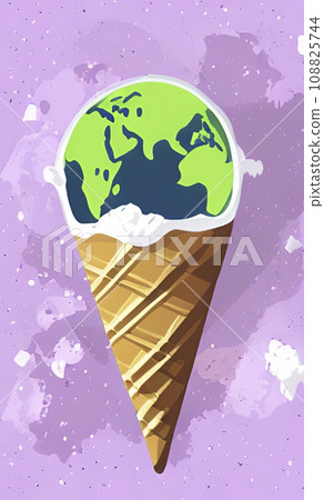 Drawing the Future. Create Responsibility Awareness with Global Warming and Protecting Our World Illustration 108825744