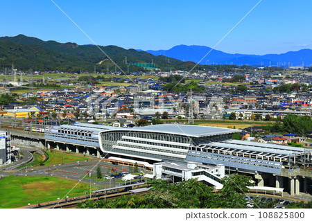 [Saga Prefecture] Shin-Tosu Station seen from Asahiyama Park 108825800