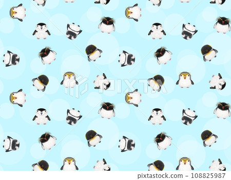 Fluffy bird seamless pattern E③-6' 108825987