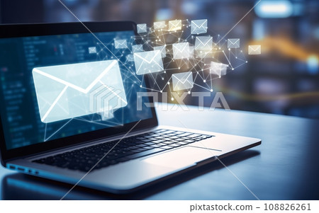 An email interface on a notebook or mobile device that includes elements indicative of an ongoing email marketing campaign. An email interface on a notebook or mobile device that includes elements indicative of an ongoing email marketing campaign. 108826261