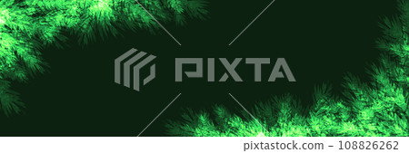 Winter watercolor background. Hand drawn fir tree branches and leaves. Dark green tones. Botanical design for wallpaper, poster, web, postcard, cover, congratulations. horizontal orientation Winter watercolor background. Hand drawn fir tree branches and leaves. Dark green tones. Botanical design for wallpaper, poster, web, postcard, cover, congratulations. horizontal orientation 108826262