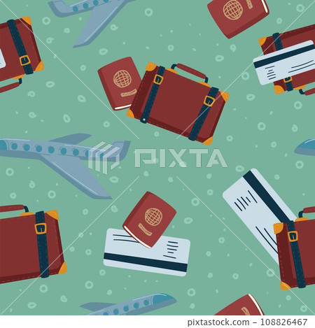 Going on trip or vacation, passport and ticket 108826467