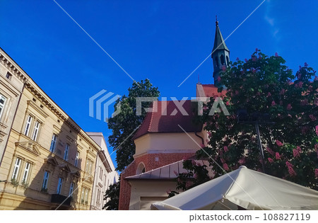 Typical old building facade from Krakow old town 108827119
