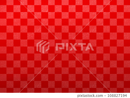 Japanese pattern background checkered pattern red 108827194