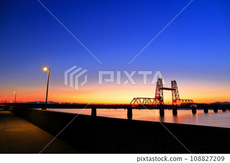 [佐賀縣]築後川吊橋夜景 108827209