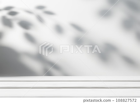 Three-dimensional background with plant shadows AI image 108827572