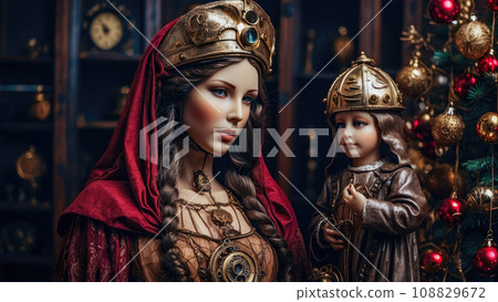 MARY Mother Of Jesus Christ. Steampunk style MARY Mother Of Jesus Christ. Steampunk style 108829672