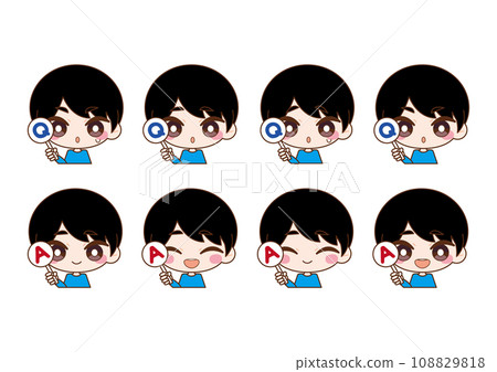 Q & A Male illustration set 108829818