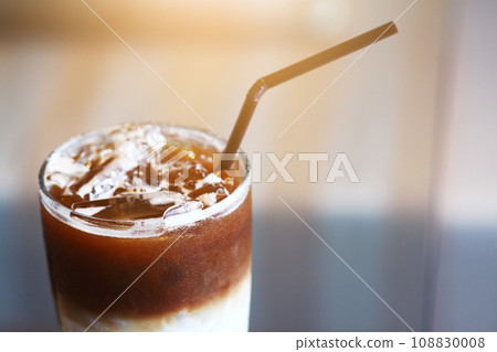 Cold iced coffee with milk 108830008
