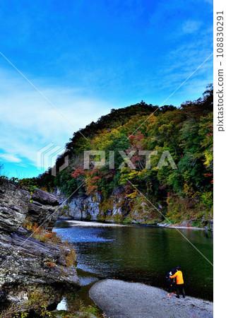 Saitama Prefecture Autumn Nagatoro Valley scenery Saitama Prefecture Autumn Nagatoro Valley scenery 108830291