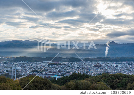 Chichibu Basin illuminated by the morning sun Chichibu Basin illuminated by the morning sun 108830639