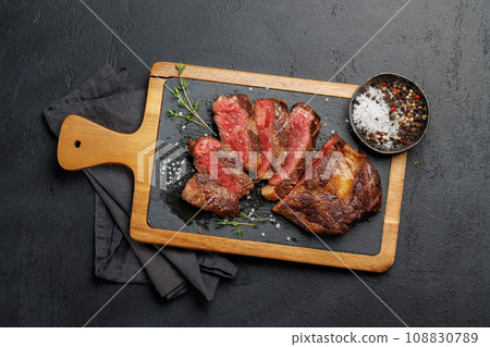 Sliced beef ribeye steak Sliced beef ribeye steak 108830789