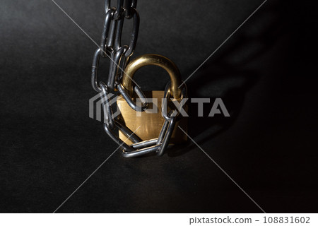 Padlock and chain 108831602
