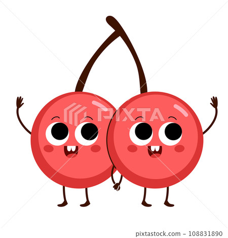 Cherry Mascot Character Vector Illustration Cherry Mascot Character Vector Illustration 108831890