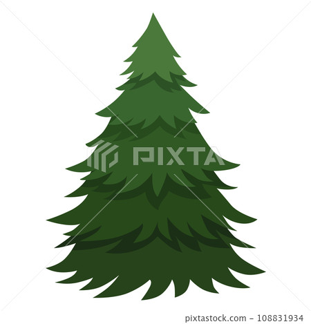 Christmas Fir Tree Vector Illustration Element Empty Christmas Fir Tree Vector Illustration Element Empty 108831934