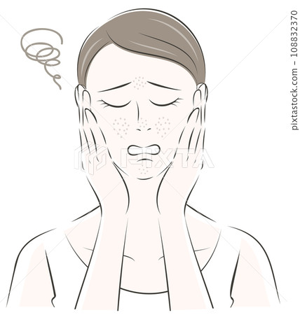 Woman fed up with open pores 108832370