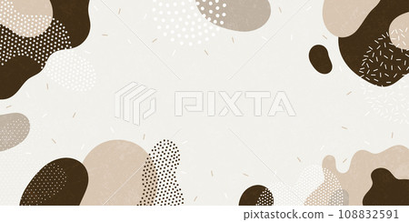Cute doodle pattern background with abstract shapes and dots. Modern vector pattern for Banner, Flyer, Cover... Cute doodle pattern background with abstract shapes and dots. Modern vector pattern for Banner, Flyer, Cover... 108832591