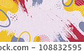 Bright background. Abstract shapes, bright colors. Minimalist pattern background. 108832595