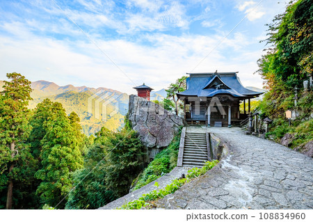 Risshakuji Temple (Yamadera) in early autumn, Yamagata City, Yamagata Prefecture 108834960