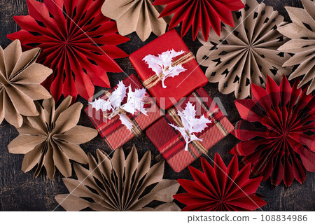 Scandinavian style Christmas paper decoration Scandinavian style Christmas paper decoration 108834986