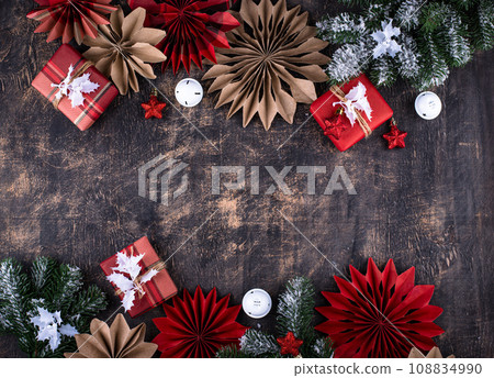 Scandinavian style Christmas paper decoration 108834990