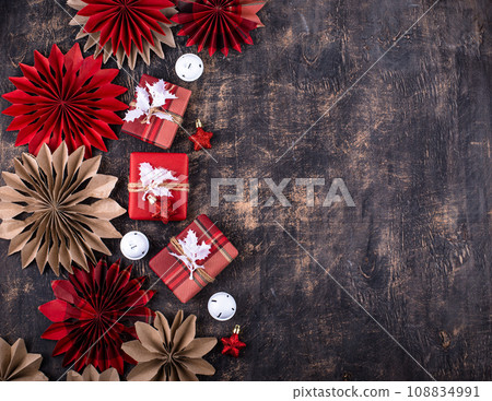 Scandinavian style Christmas paper decoration 108834991