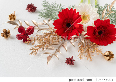 聖誕色錶花背景 108835904