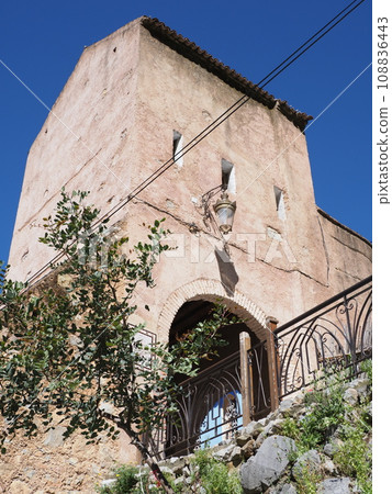 Stony tower in Chefchaouen city in Morocco - vertical Stony tower in Chefchaouen city in Morocco - vertical 108836443