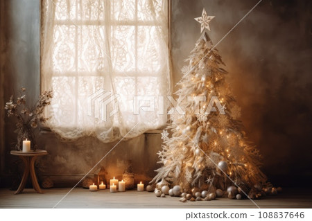 Christmas design interior in boho style Christmas design interior in boho style 108837646