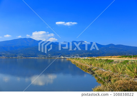 [長崎縣] 從雲仙多拉海岸線展望台看到的諫早填海堤道 108838022