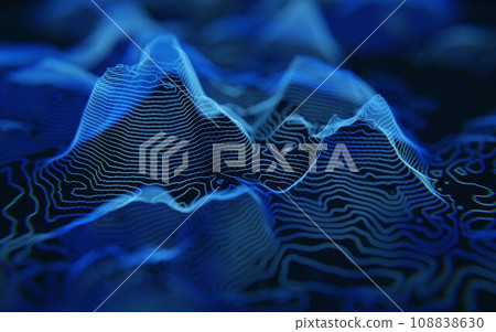 abstract blue light map 108838630