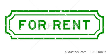 Grunge green for rent word rubber seal stamp on white background Grunge green for rent word rubber seal stamp on white background 108838894