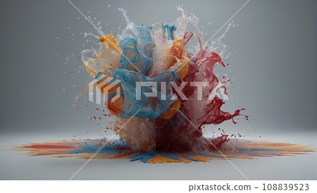 Colored water jets. 108839523