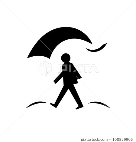 Windy Condition Icon - Simple Vector Illustration 108839906