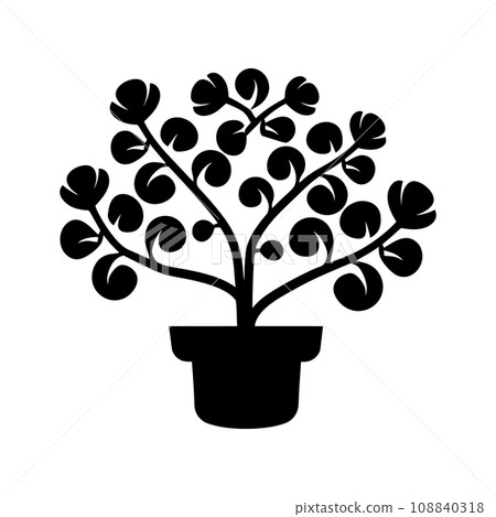 Maidenhair Fern plant Icon - Simple Vector Illustration Maidenhair Fern plant Icon - Simple Vector Illustration 108840318