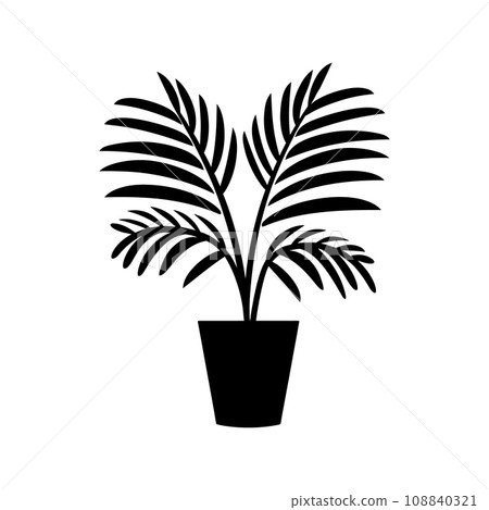 Parlor Palm plant Icon - Simple Vector Illustration 108840321