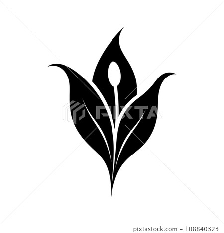 Peace Lily Icon - Simple Vector Illustration 108840323