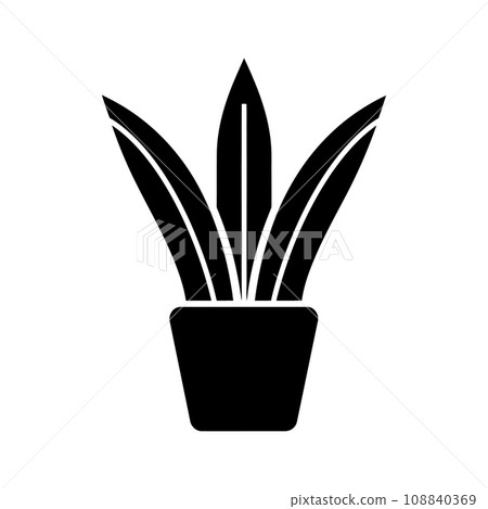 Snake Plant Icon - Simple Vector Illustration 108840369