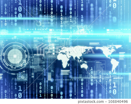 Cyber CG design hologram Cyber CG design hologram 108840496