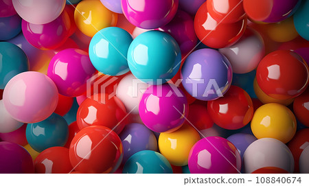 Beautiful colorful glass ball pictures 108840674